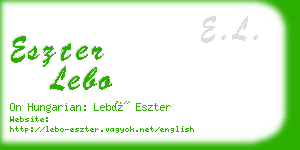 eszter lebo business card